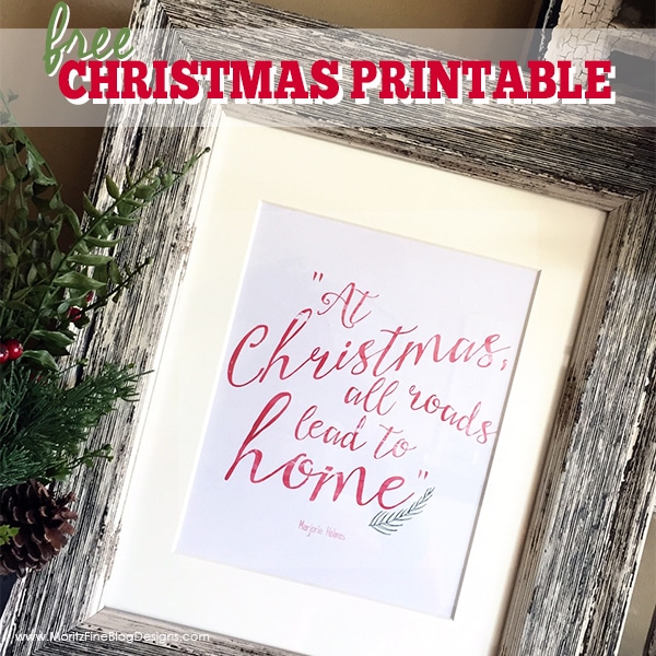 Christmas Wall Decor Free Printable