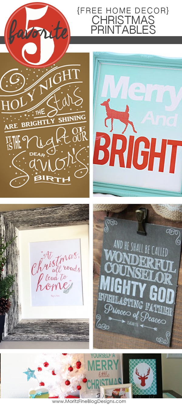 Free Christmas Home Printables | Friday Favorite 5