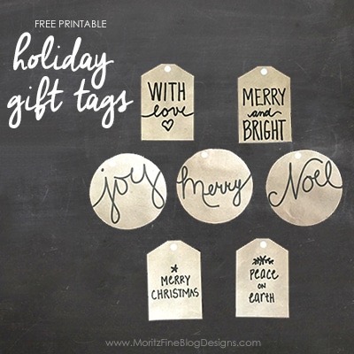 Free Printable Holiday Gift Tags