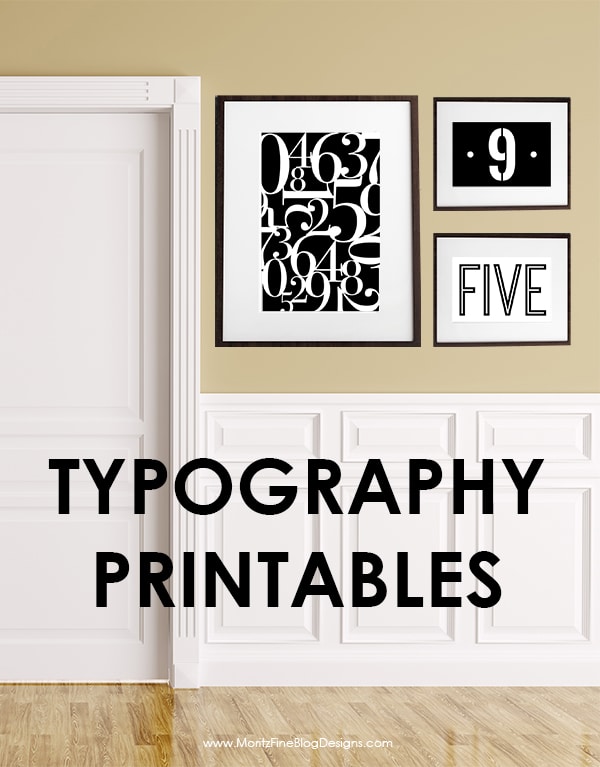 Number Typography Printables  Free Printables Included