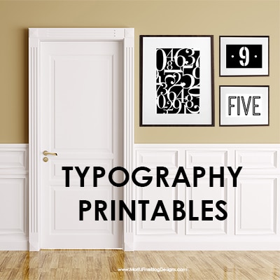 Number Typography Printables