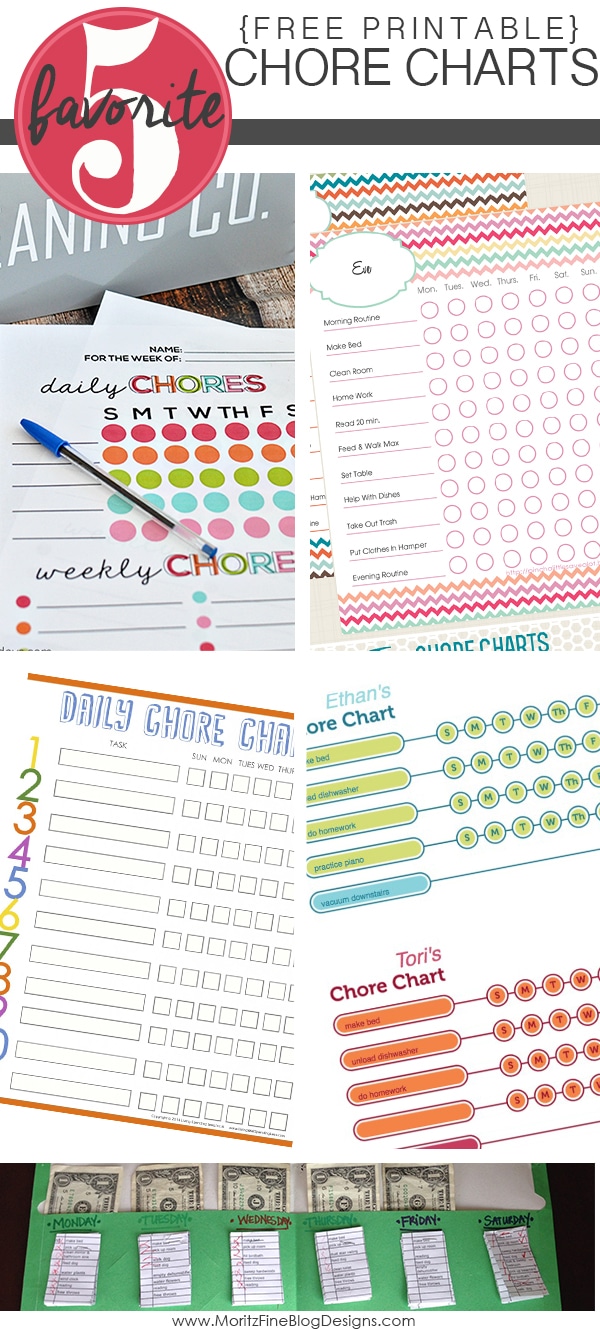 Best Printable Chore Charts | Friday Favorite 5