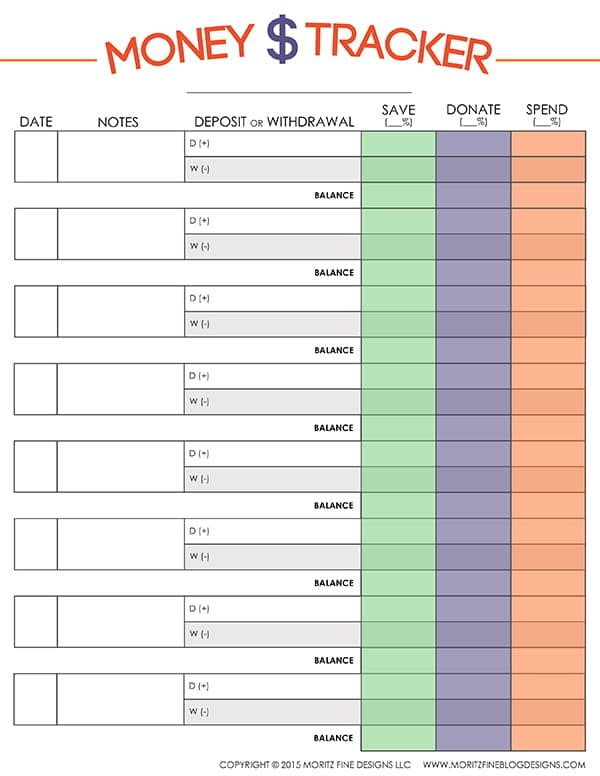 Do you need a system to help your kids keep track of the money they earn/receive? Use this free Money Tracker for Kids to teach your kids to manage money.