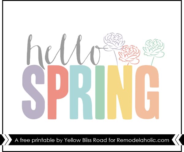 Hello Spring Printables are an easy tribute to welcome in the new Spring season! Easy to download and print out!