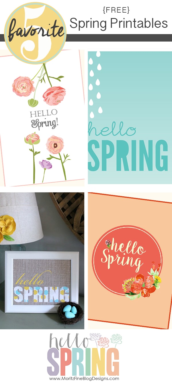 Hello Spring Printables are an easy tribute to welcome in the new Spring season! Easy to download and print out!