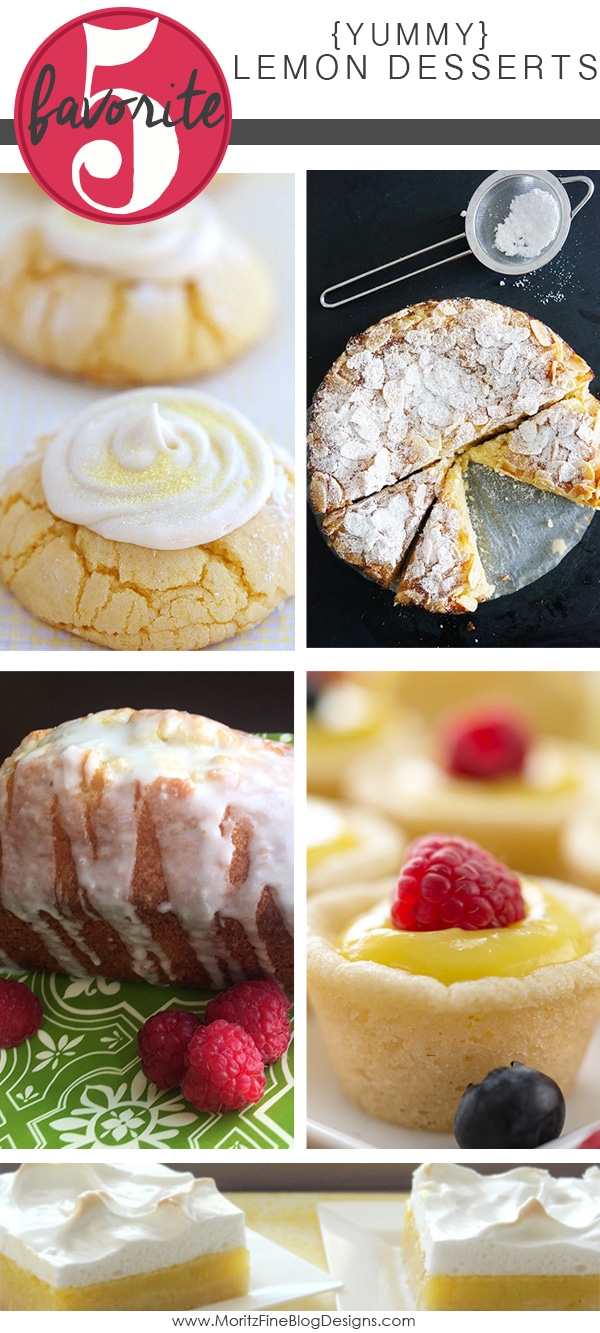 Celebrate the fresh spring air with light Yummy Lemon Desserts. From cookies to cakes you will be sure to find something you love.