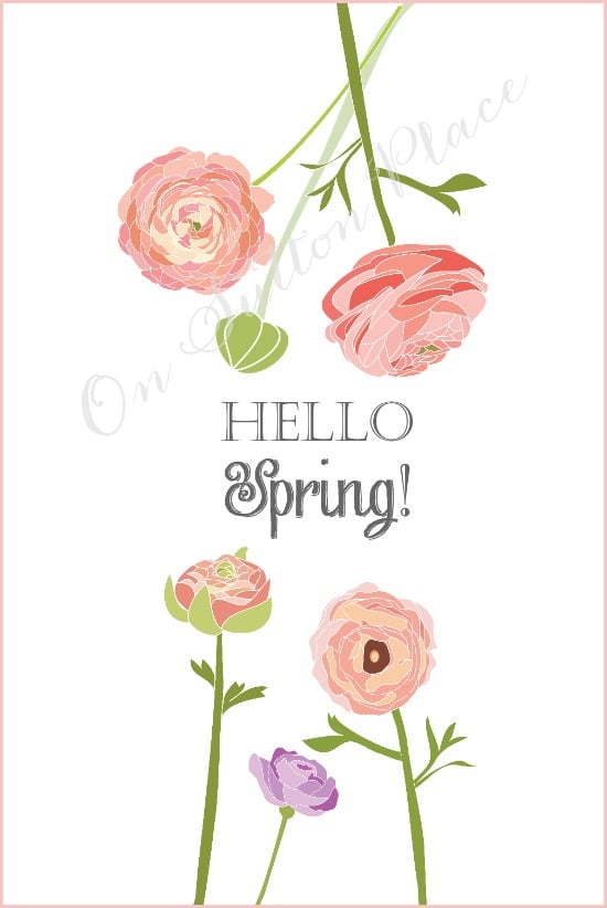 Hello Spring Printables are an easy tribute to welcome in the new Spring season! Easy to download and print out!