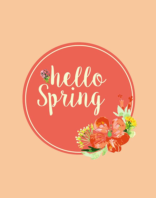 Use this beautiful hello Spring printable will be a pretty addition to decorate your mantle, buffet or sofa table.