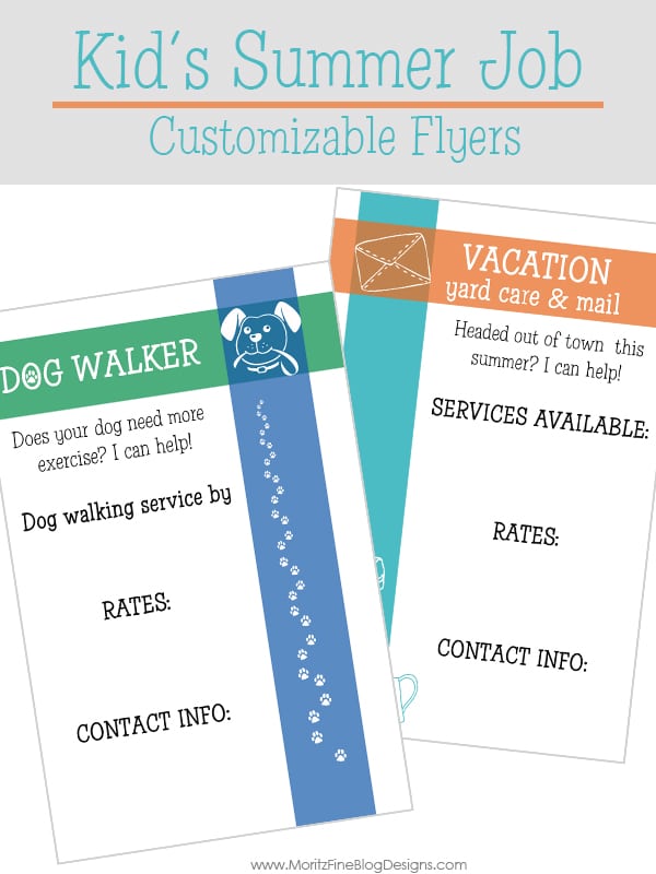 If your kids are looking for a summer job, they can easily get jobs within the neighborhood. Simply use these Kid's Summer Job Customizable Flyers.