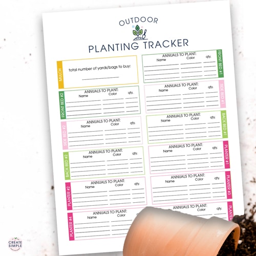 Free Printable Outdoor Planting Tracker & Organizer