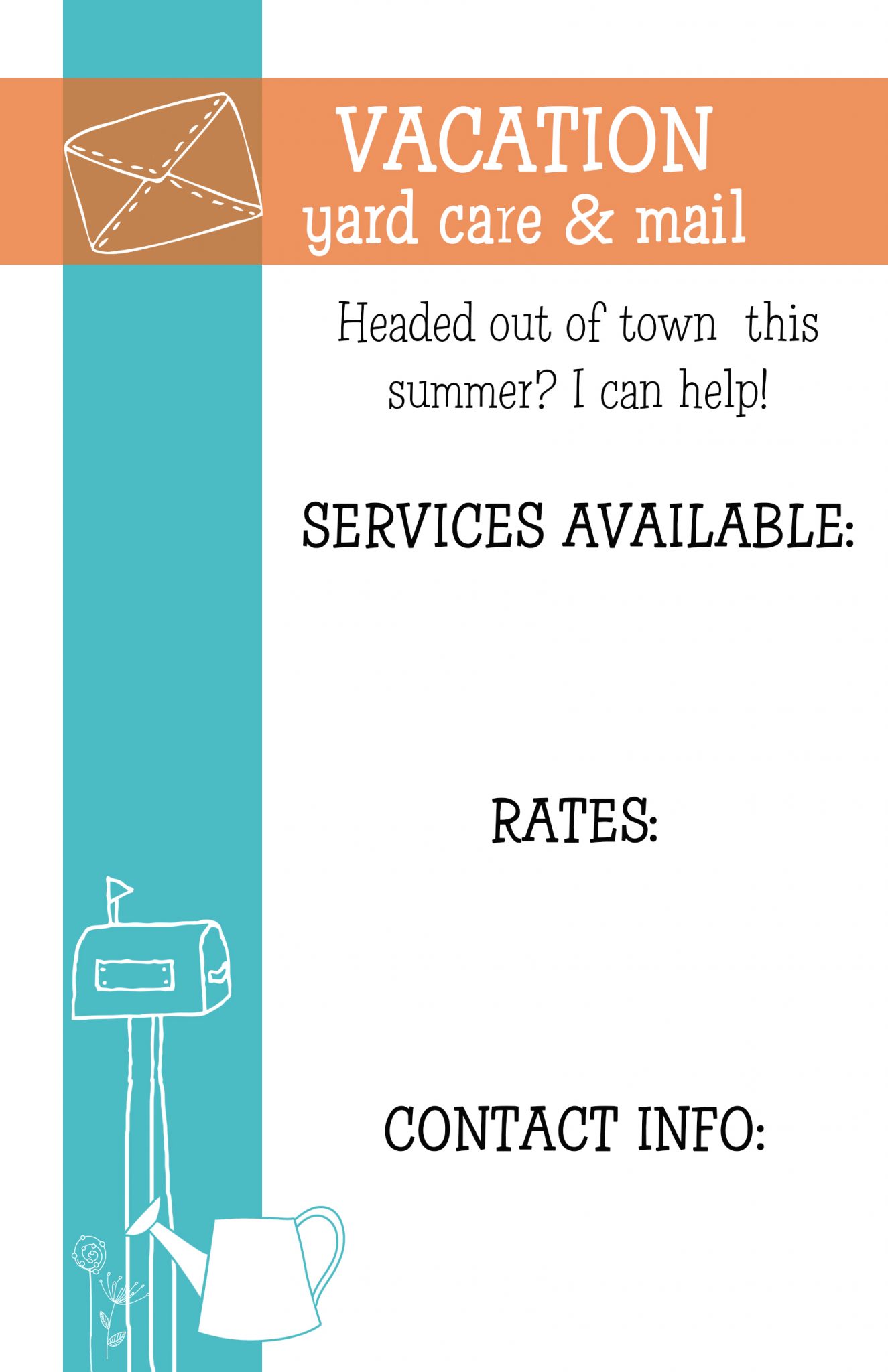 kid s summer job customizable flyers free printable summer job flyers