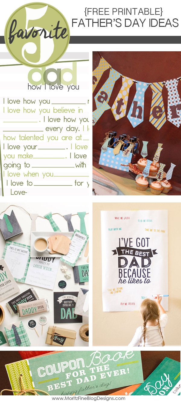 Need some last minute gifts for Father's Day? Check out these Free Printable Father's Day Ideas. Sweet and simple gifts your kids can give dad!