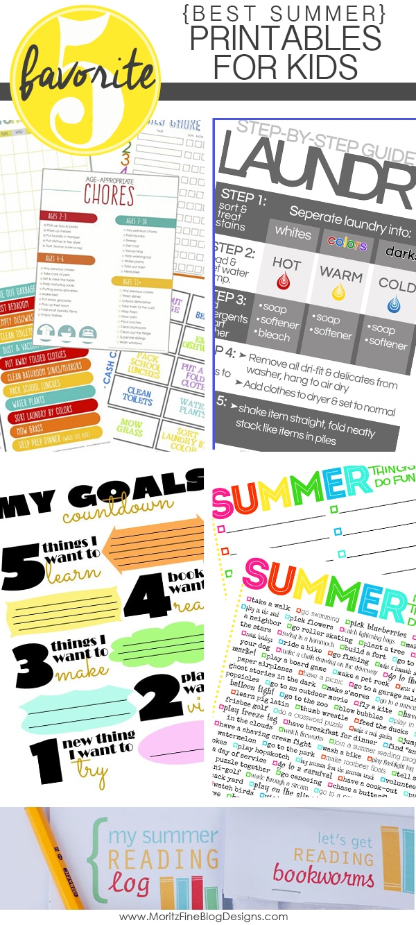 Keep your kids organized and busy this summer with these helpful Best Summer Printables for Kids.