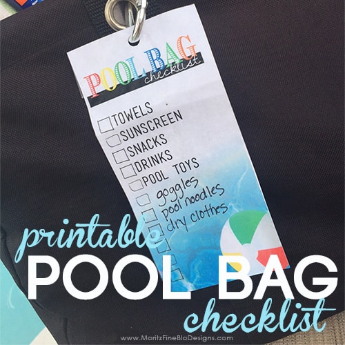 Pool Bag Printable