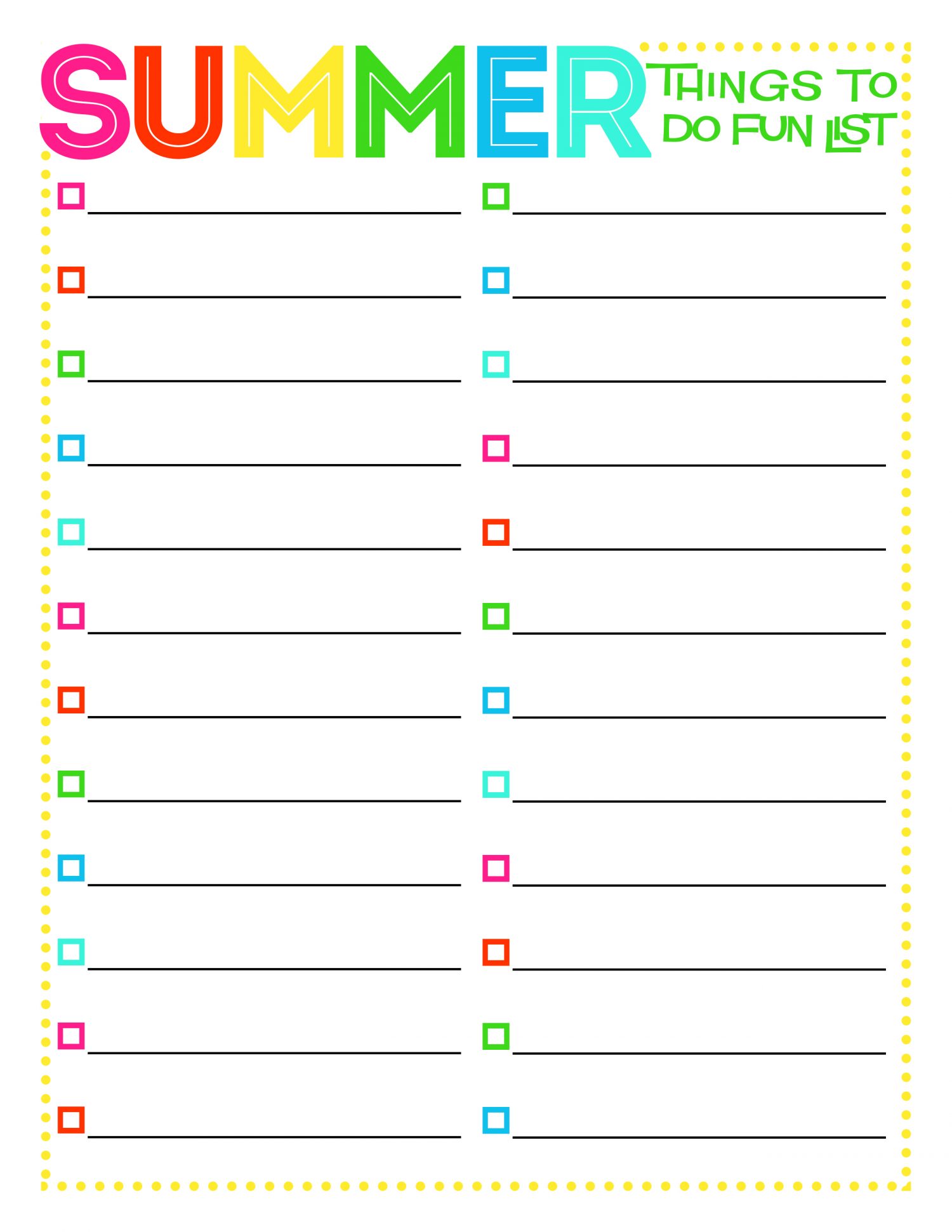 best summer printables for kids free printable included