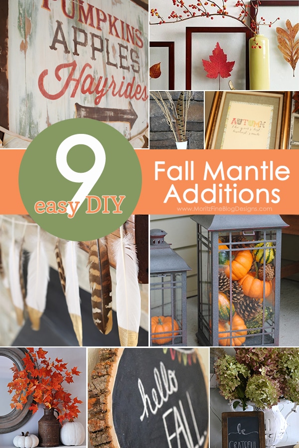 DIY Fall Mantle Additions