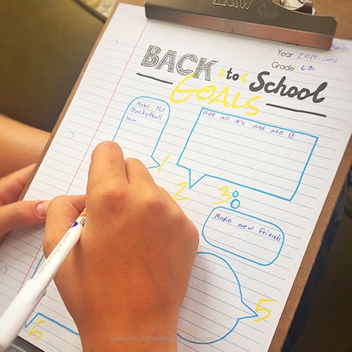 Back-to-School Goals Printable for Kids