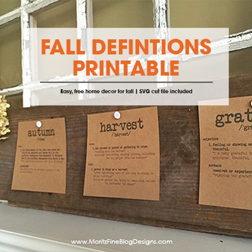 Definitions of Fall | Free Fall Printable Home Decor
