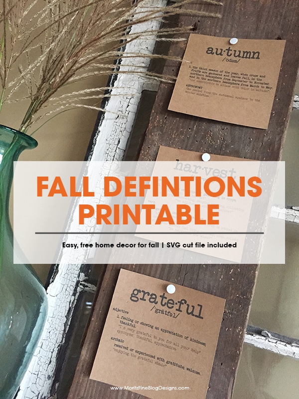 fall definitions free fall printable | easy and simple home decor | free svg cut file for Cricut Machine and Shilouette 