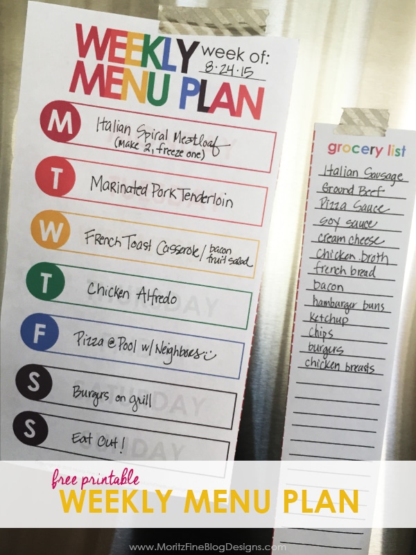 Stop panicking at 3pm everyday when you don't know what to make for dinner! Grab one of these Free Printable Menu Planners, spend 10 min. and plan dinner for the week! Your entire week will run more smoothly...and you can avoid the drive-thru.