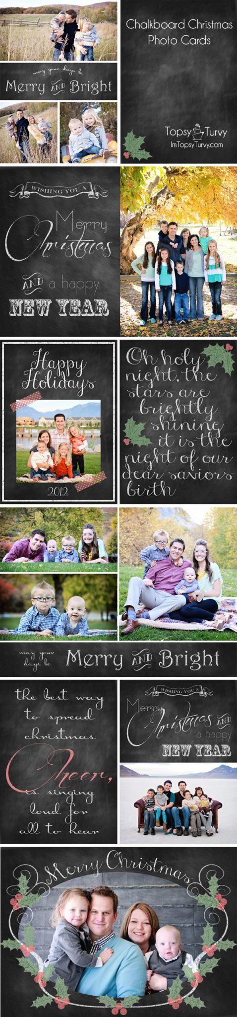 It's time to start creating holiday cards! Find the perfect Free Holiday Photo Card Templates to go with pictures of your beautiful family.