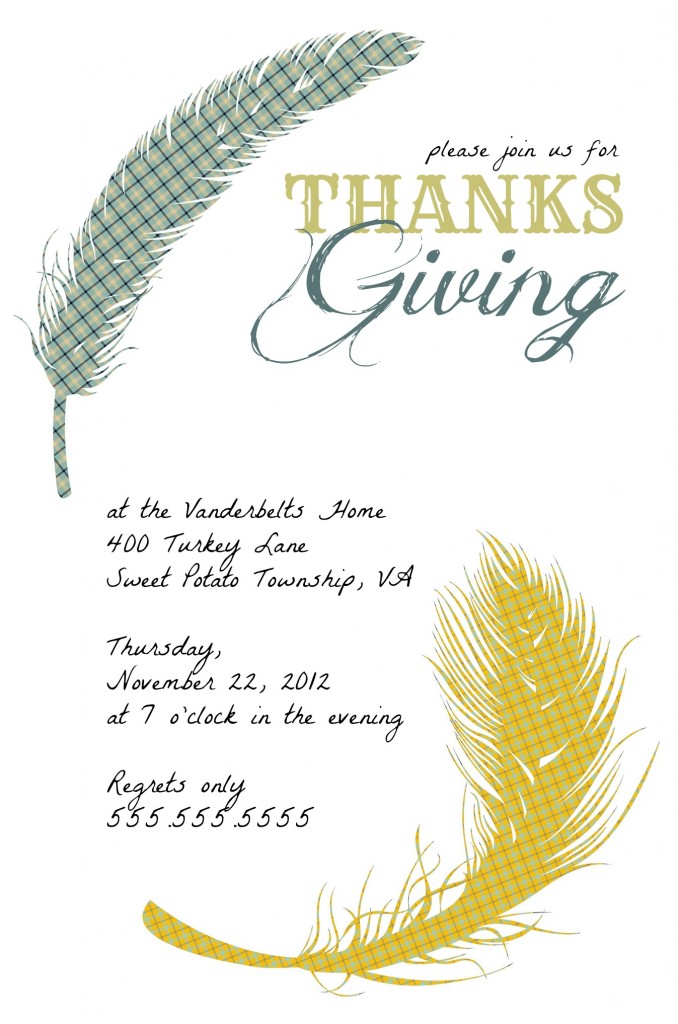 Thanksgiving Invitations that are free and easy to customize are the perfect way to invite your family, friends and neighbors to your Thanksgiving Gathering