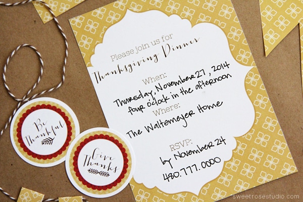 Thanksgiving Invitations that are free and easy to customize are the perfect way to invite your family, friends and neighbors to your Thanksgiving Gathering