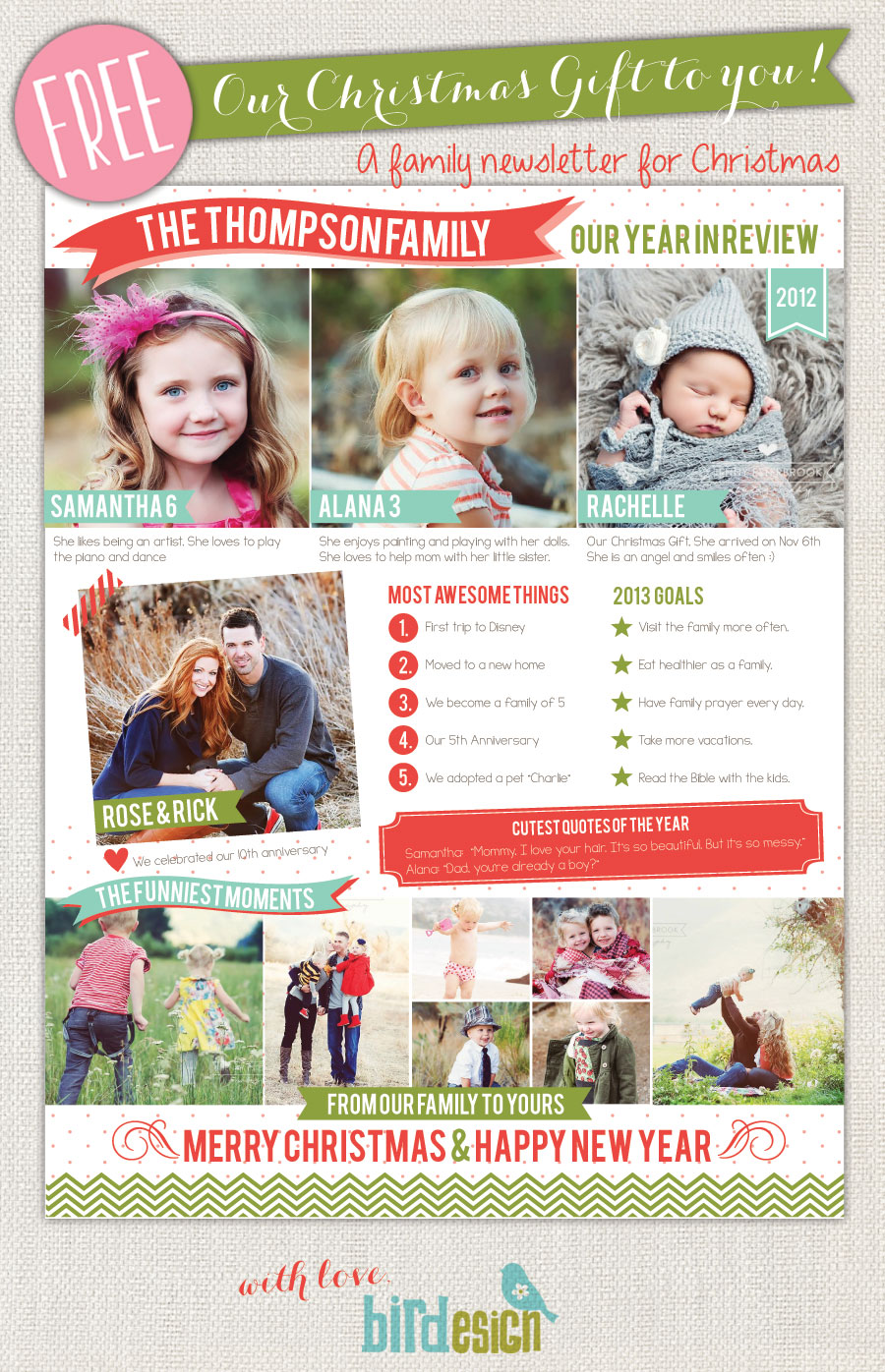 It's time to start creating holiday cards! Find the perfect Free Holiday Photo Card Templates to go with pictures of your beautiful family.