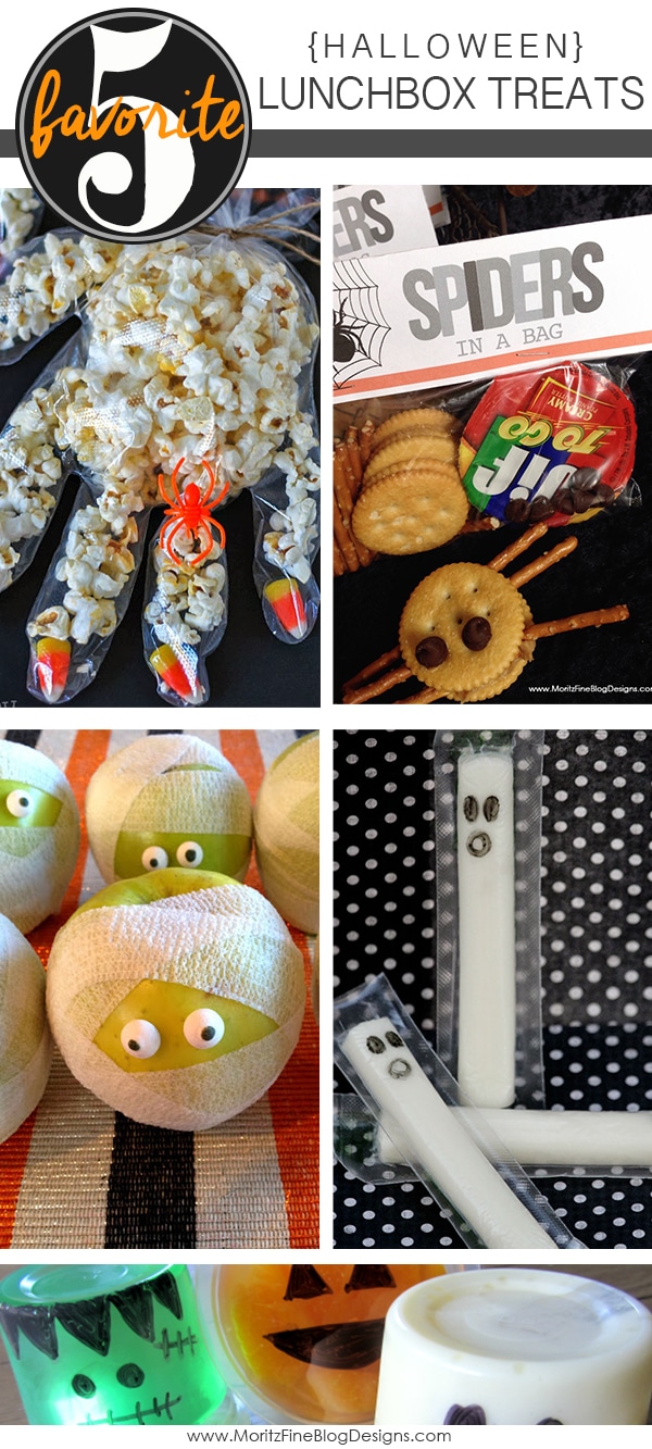 Want to make lunch fun for your kids this October? Create a few of these super easy Halloween Lunchbox Treats to stick in their lunches!