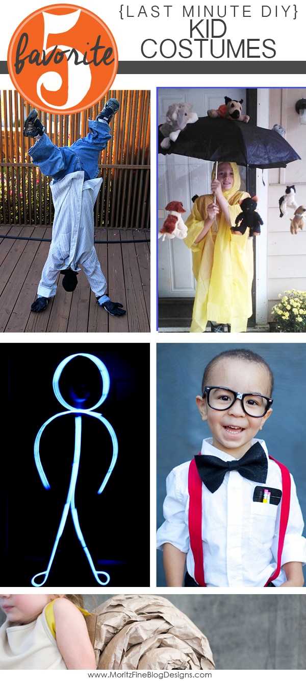 Are you in need of Last Minute DIY Kid Halloween Costumes? These Halloween Costumes can be made in no time at all with supplies you have at home!