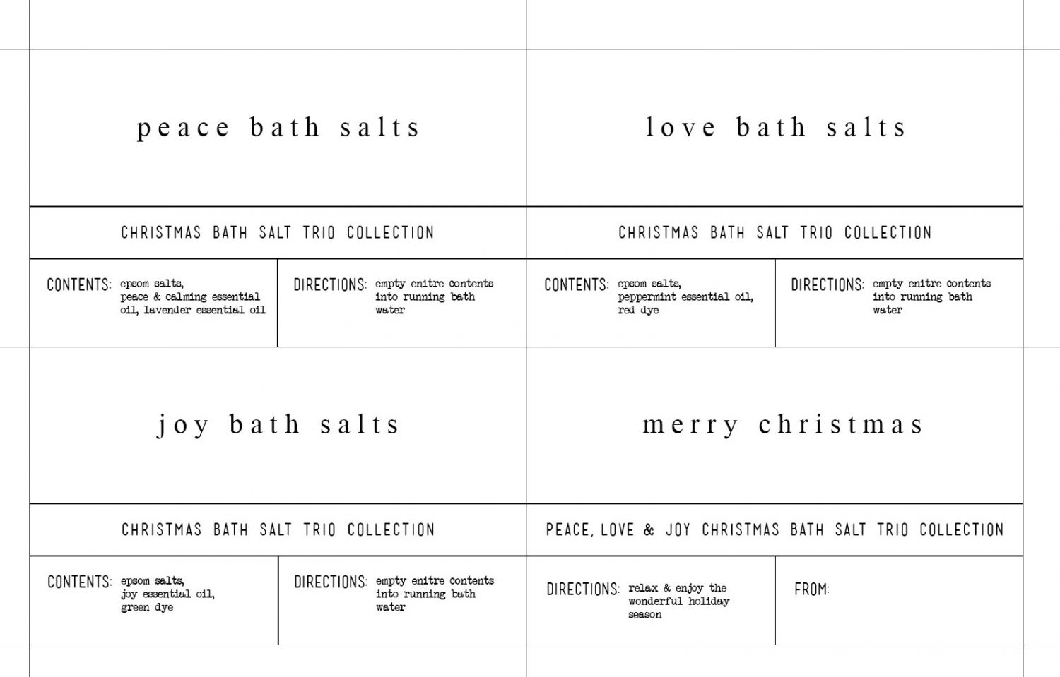 This Holiday Bath Salt Trio Collection is easy and quick to make. It's the perfect gift for girlfriends, neighbors, teachers and more!