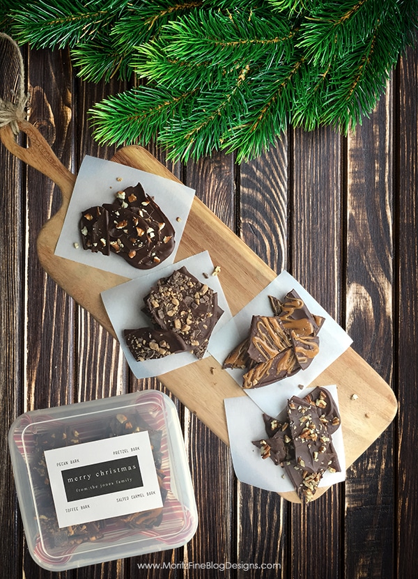 Bless your neighbors, friends, family and teachers with this super easy chocolate bark. Perfect last minute gift idea, takes less than 10 minutes to make!