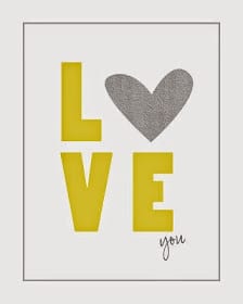 You can grab one of these cute Free Printable Love Signs to use to help decorate your home this Valentine's Day!