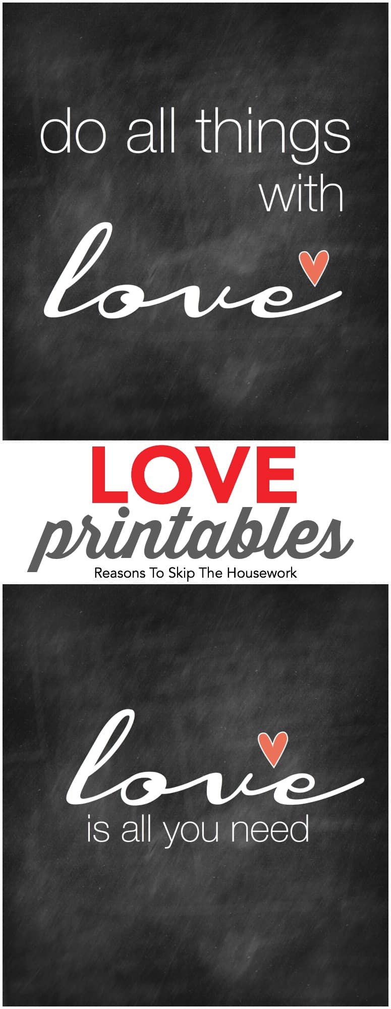 You can grab one of these cute Free Printable Love Signs to use to help decorate your home this Valentine's Day!