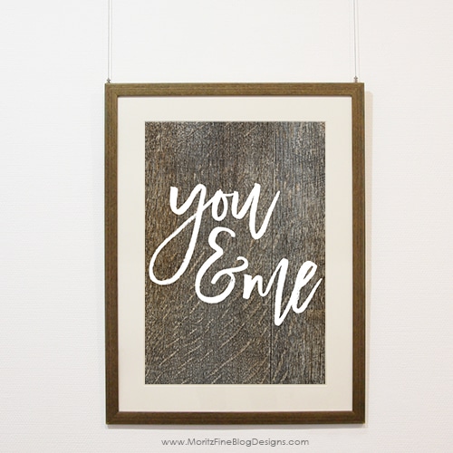 You & Me Sign | Free Printable