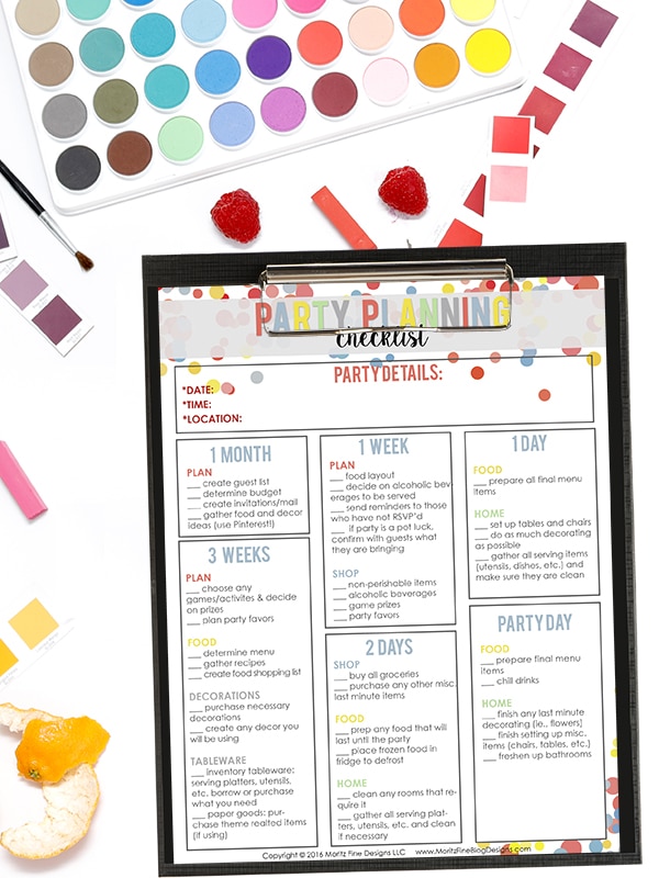 Don't miss a beat at your next party! Use the free printable Party Planning Checklist to ensure you throw the best party ever!