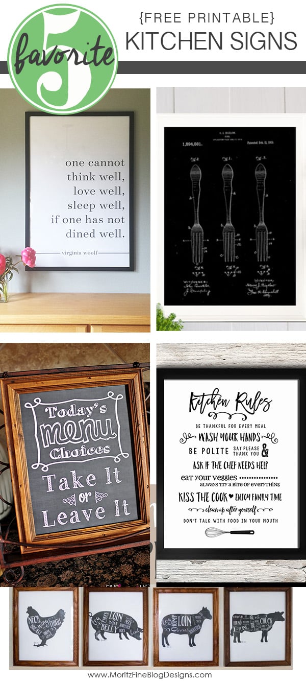 Free Printable Kitchen Signs