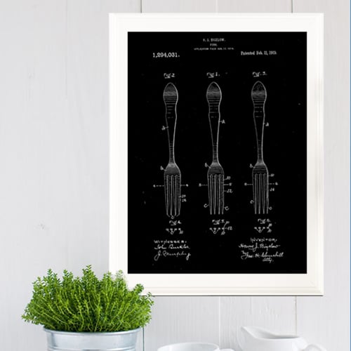 Kitchen Fork Patent Printable