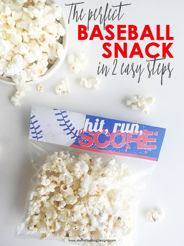 Need a baseball snack for after the game? Make your team players this healthy and yummy baseball snack in just 2 steps. Free printable download included!