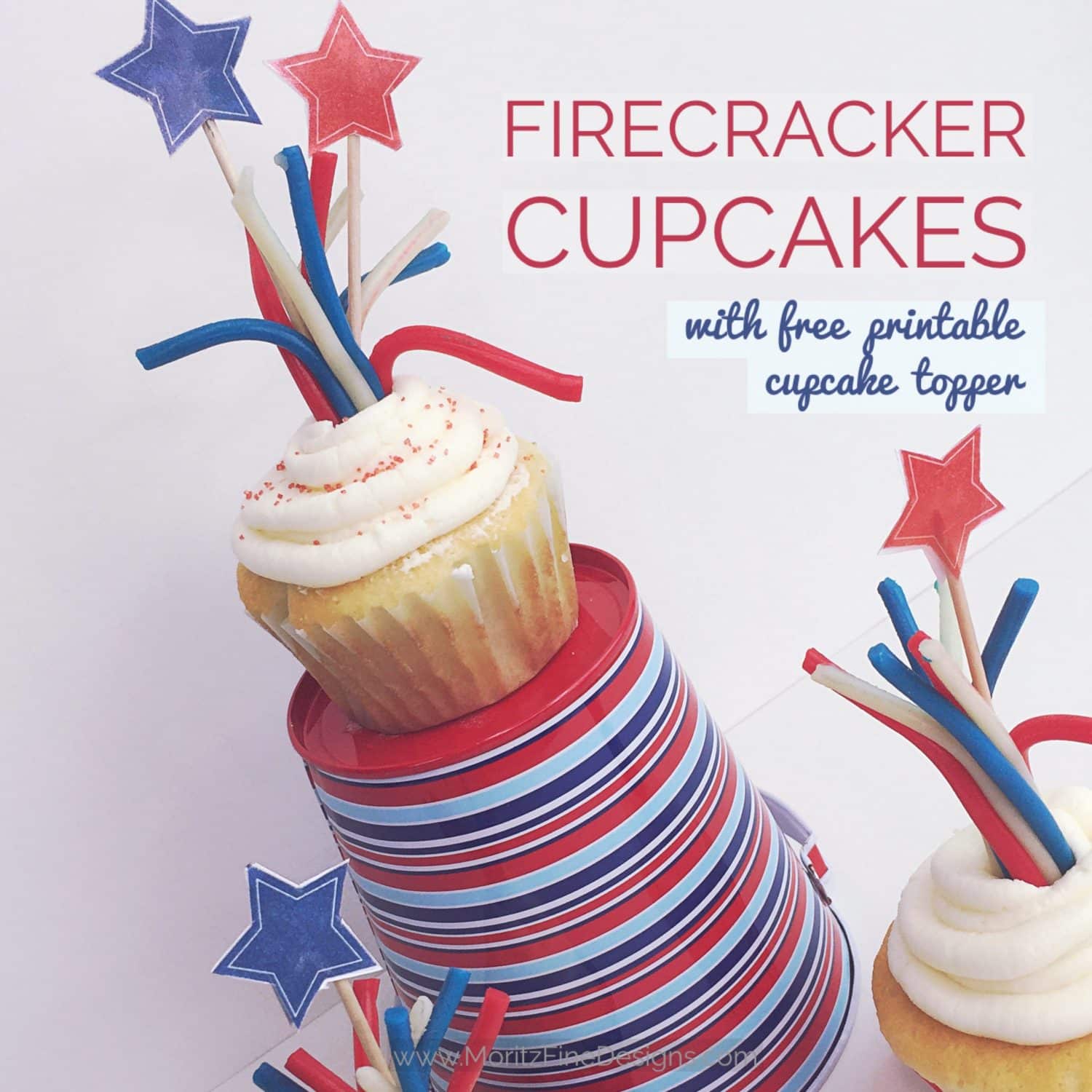 4th of July Cupcake Topper