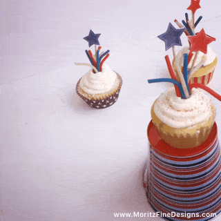 Make these adorable 4th of July Firecracker Cupcakes in just minutes! A perfect theme styled holiday treat for your July 4th celebration.
