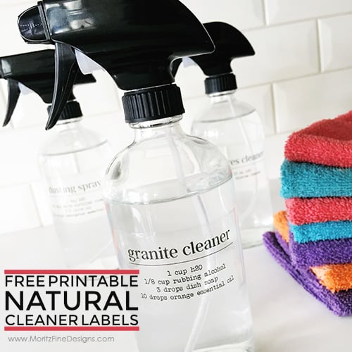 Free Printable Natural Cleaner Labels