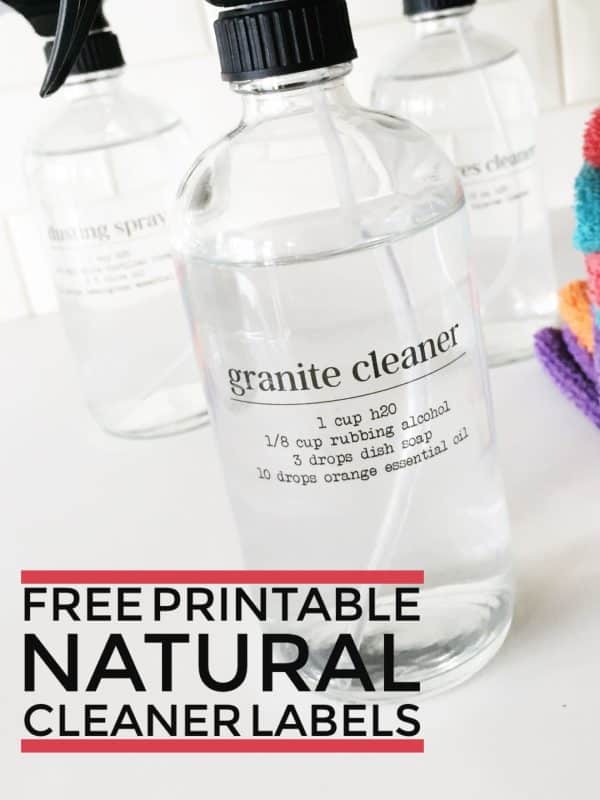 I kicked the chemicals out of our house by using these Free Printable Natural Cleaning Labels & Recipes! We love how they are safe and smell amazing!