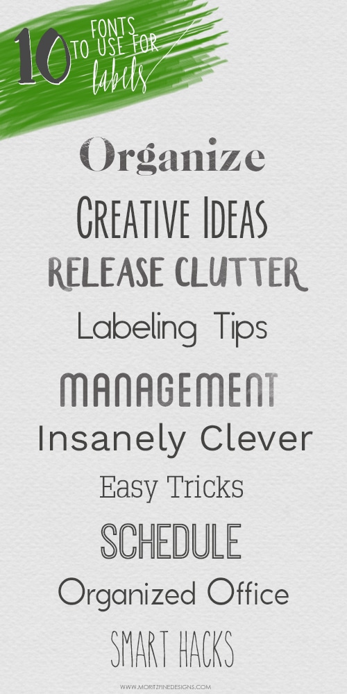 If you love to organize and label everything, try out these must have Fonts to use for Labels. Clean and easy to read on any item you label.