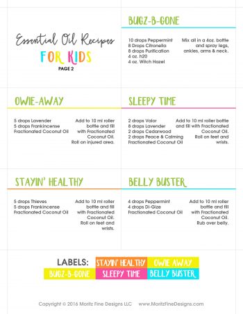 ESSENTIAL OIL RECIPES - kids-page2