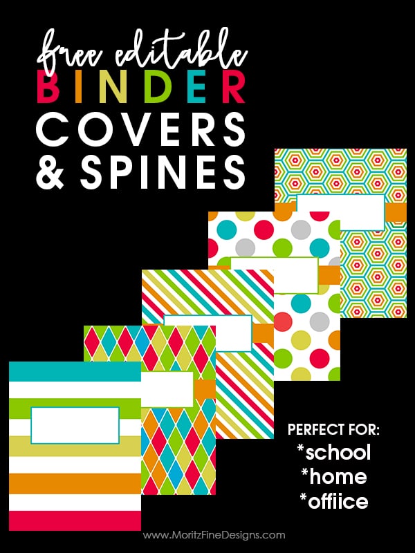 Organize your classroom, office or home with these Free Editable Binder Covers & Spines. Perfect for teachers, kids and adults!