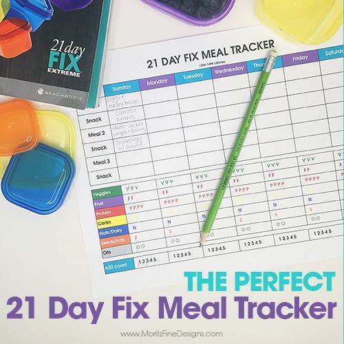 21 Day Fix Meal Tracker | Free Printable Included