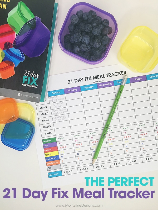 21 Day Fix Meal Tracker | Free Printable Included