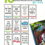 10 Bible Verse Memorization Cards for Kids | Bible Memory Cards | inspirational Bible Verses | free printable