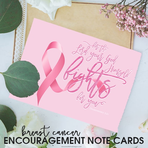 Breast Cancer Printable and Note Cards